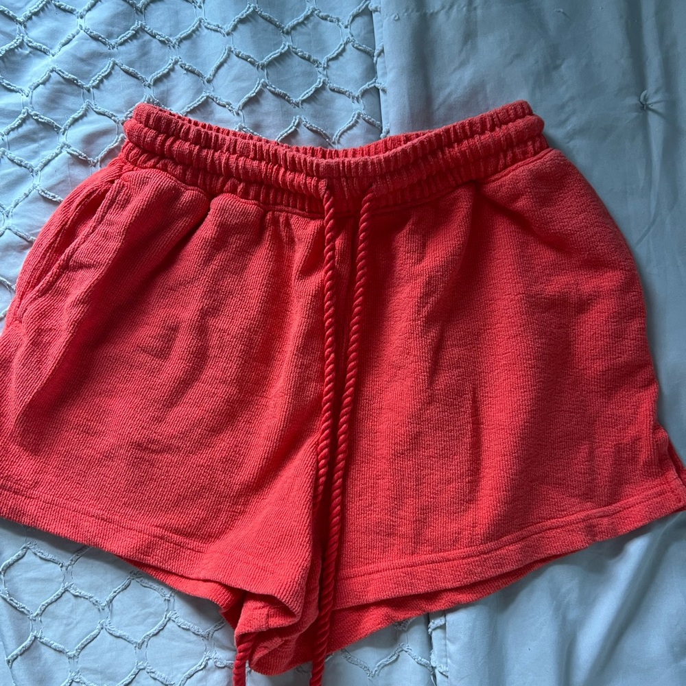 tie string sweatshorts